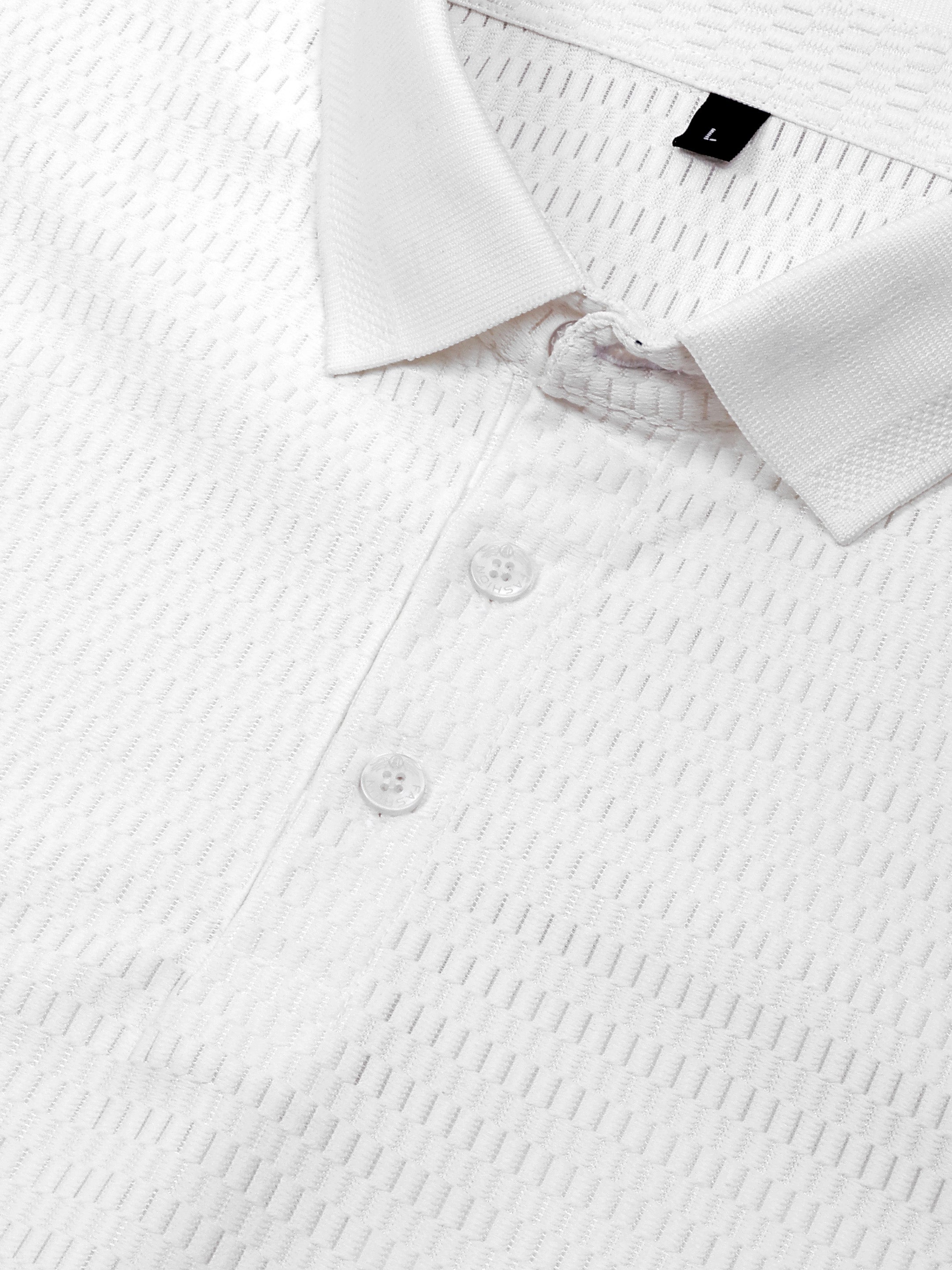 Luxurit Geometric Print Polo Neck Cotton Men's T-Shirt