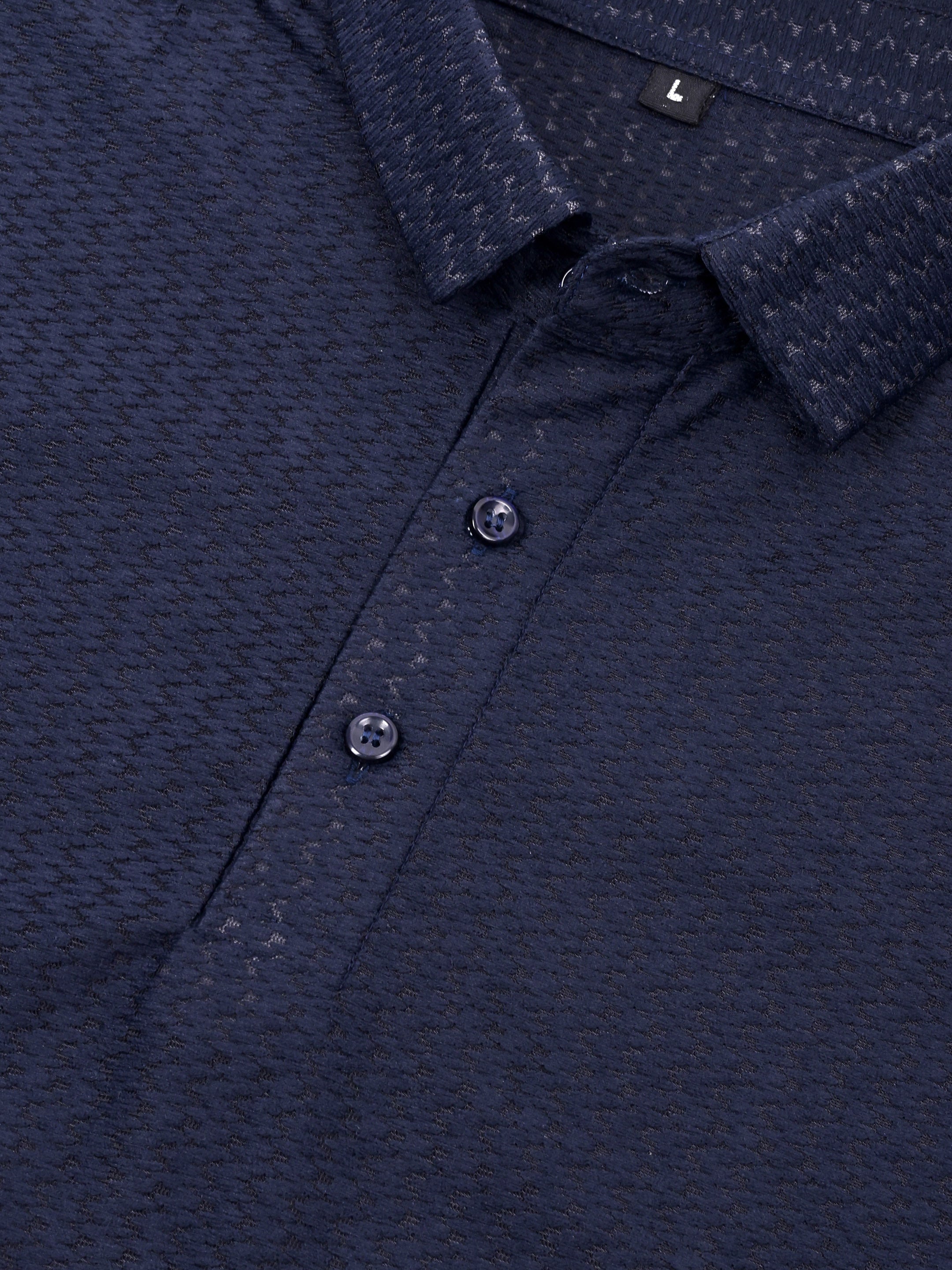 Luxurit Knitted Textured Cotton Fit Polo Men's T-Shirt