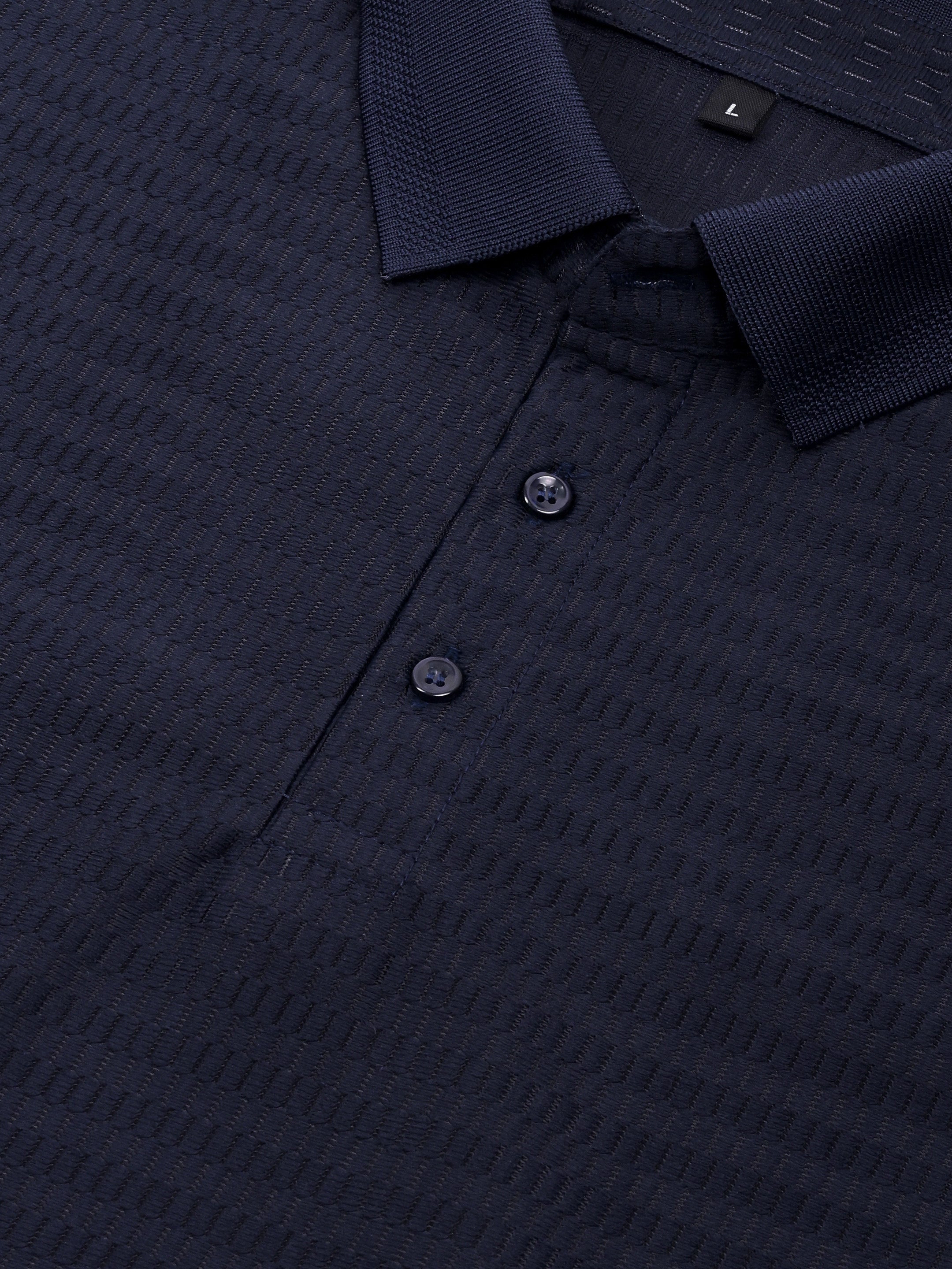 Luxurit Geometric Print Polo Neck Cotton Men's T-Shirt